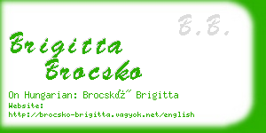 brigitta brocsko business card